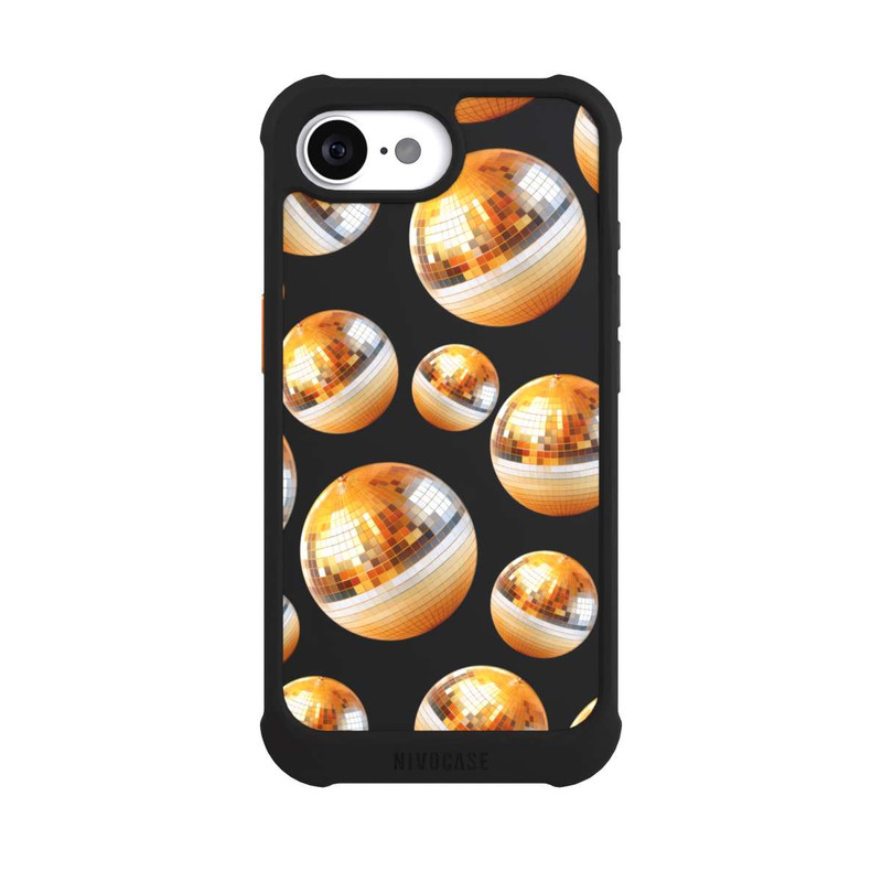 17 e NIVOmax Discokugel Party Gold Orange Transparent mit KI