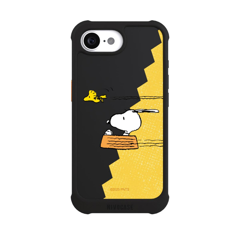 iPhone 17e NIVOmax Peanuts-Snoopy und Woodstock Transparent