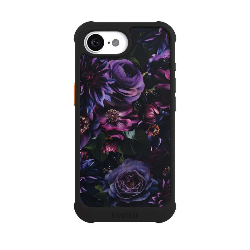 iPhone 17e NIVOmax Dark Purple Flowers