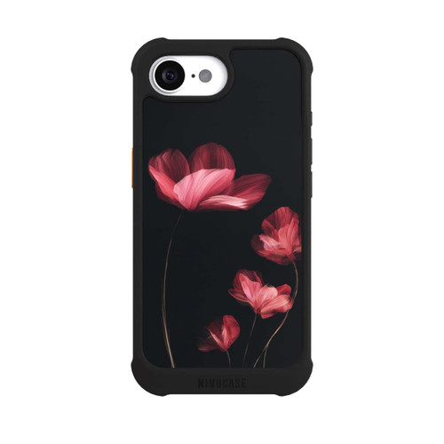 Apple iPhone 17e NIVOmax Burgunder Blüten schwarz