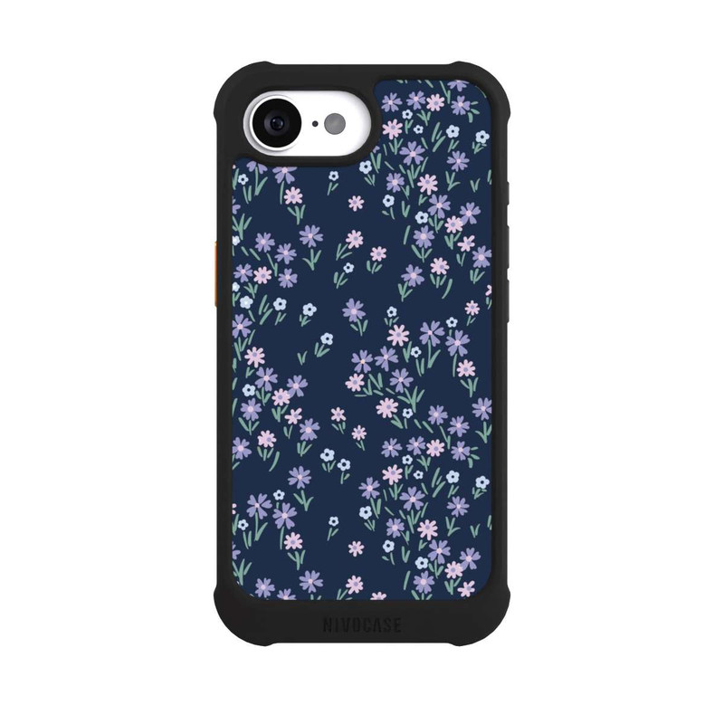 iPhone 17e NIVOmax Dark Blue Floral Theme