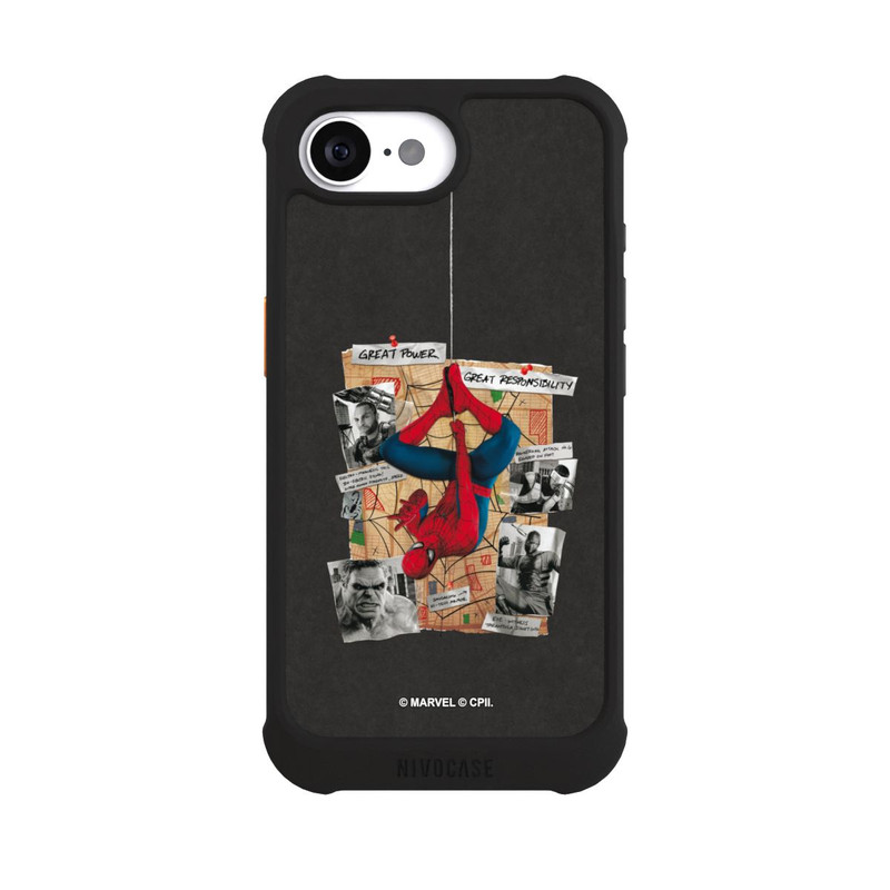 iPhone 17e NIVOmax Spider-Man Tableau d'enquête