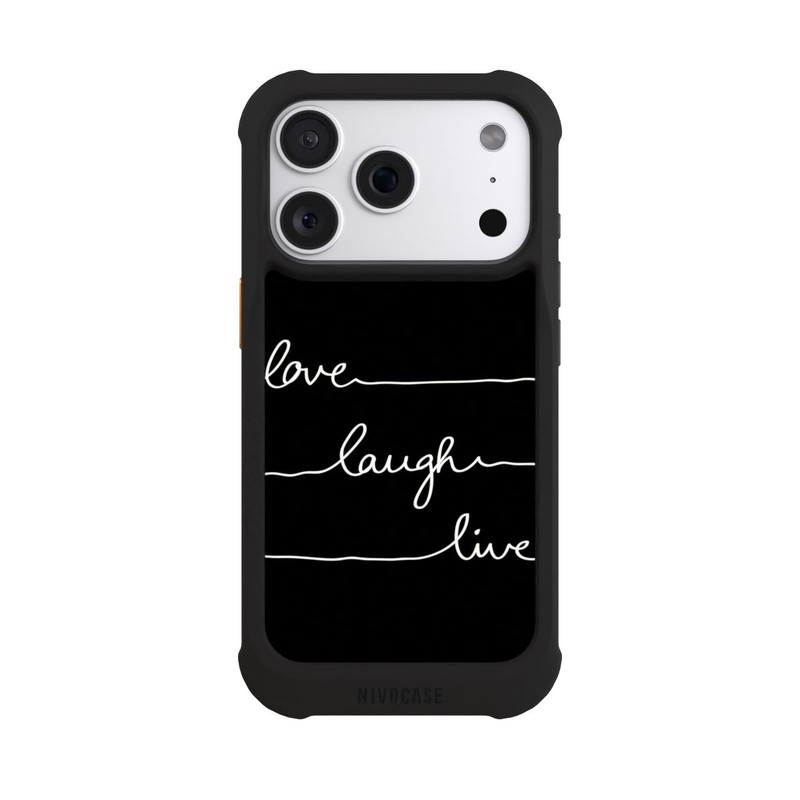 iPhone 18 Pro NIVOmax Love Laugh Live weiß/schwarz