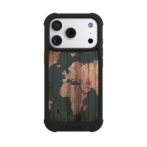Apple iPhone 18 Pro NIVOmax Wooden World Map