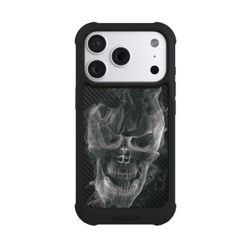 Apple iPhone 18 Pro NIVOmax rauchender Totenkopf Carbon