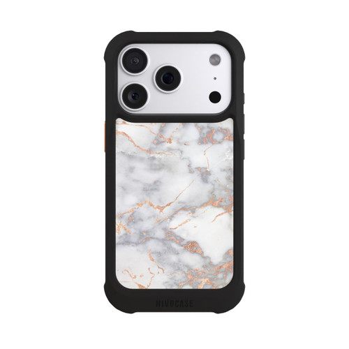 Apple iPhone 18 Pro NIVOmax Marbre Blanc et Doré