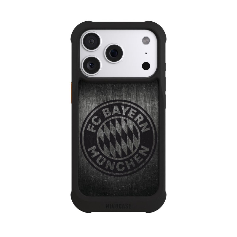 iPhone 18 Pro NIVOmax Metal look FCB Logo plain