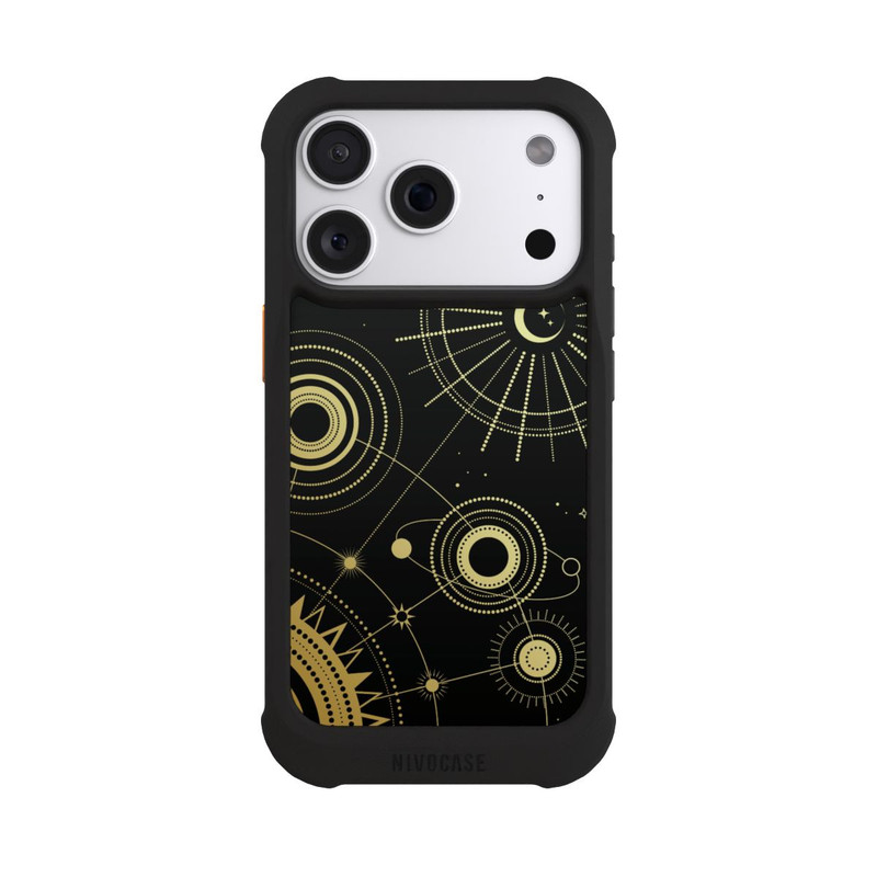 iPhone 18 Pro NIVOmax Schwarzer und goldener Look Abstrakt
