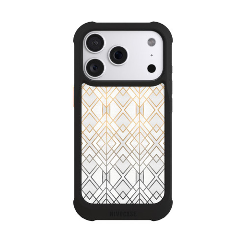 Apple iPhone 18 Pro NIVOmax Gold und Grauer Geo Golddruck