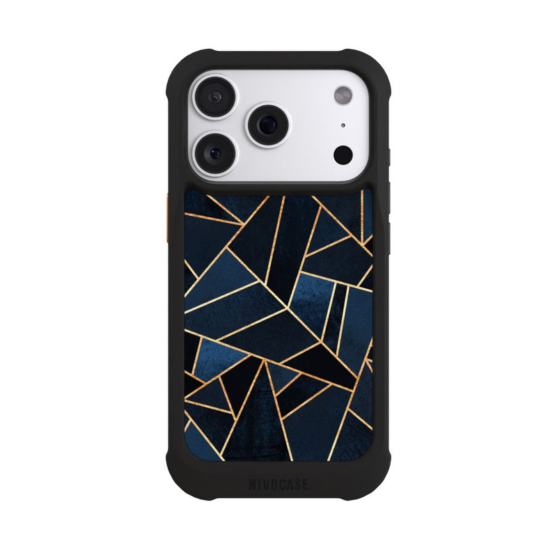 iPhone 18 Pro NIVOmax Navy Stein Golddruck