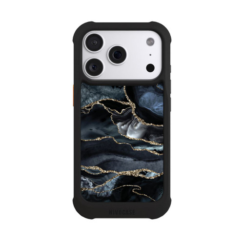 Apple iPhone 18 Pro NIVOmax Dunkler Marmor Gold Glitzerlook