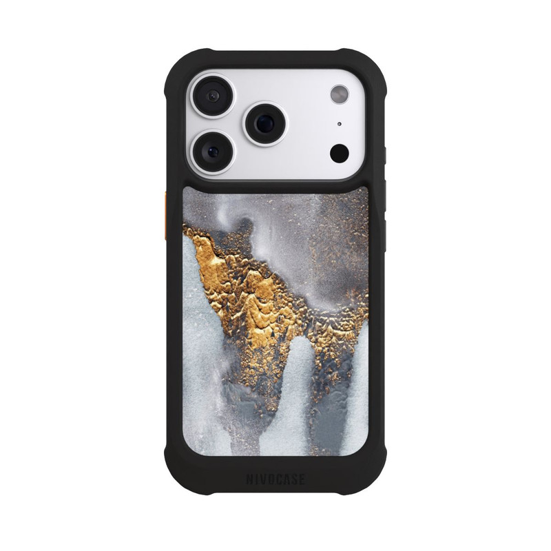 iPhone 18 Pro NIVOmax Beton-Gold-Glitzerlook