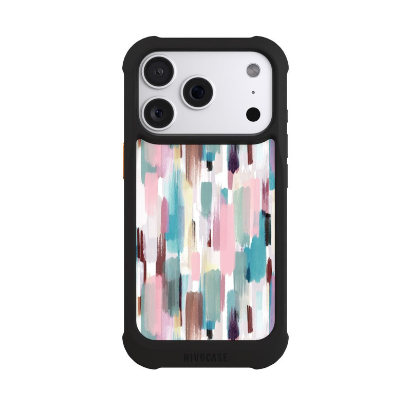 iPhone 18 Pro NIVOmax Abstrakte Pinselstriche in Pastelltönen