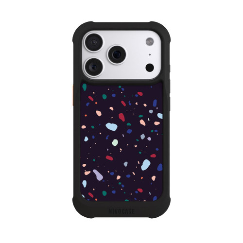 Apple iPhone 18 Pro NIVOmax Modern Dark Rounded Terrazzo