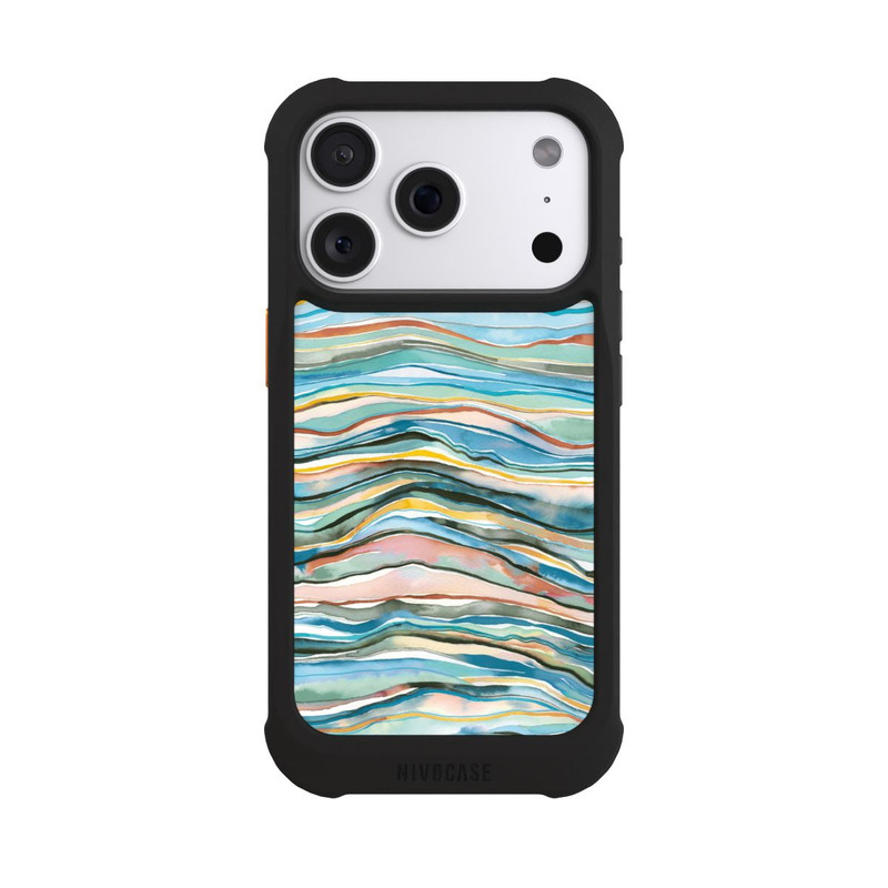 iPhone 18 Pro NIVOmax Achatschichten Aquarellblau
