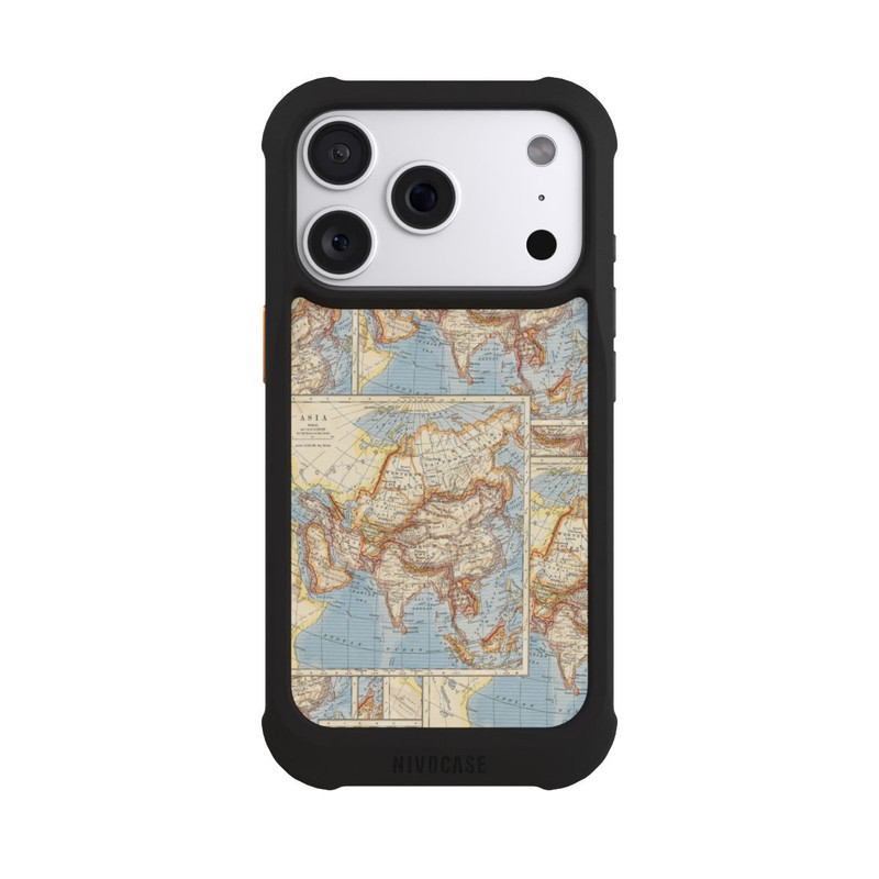 iPhone 18 Pro NIVOmax Carte du monde vintage