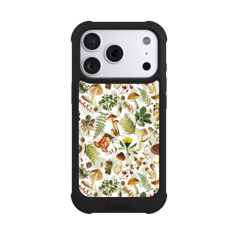 iPhone 18 Pro NIVOmax Pilzmuster Weiß
