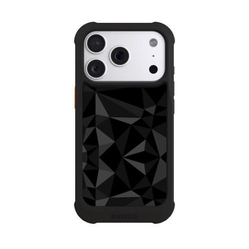 Apple iPhone 18 Pro NIVOmax Polygonmuster schwarz