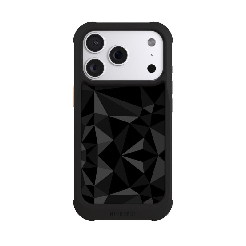 iPhone 18 Pro NIVOmax Motif Polygone Noir