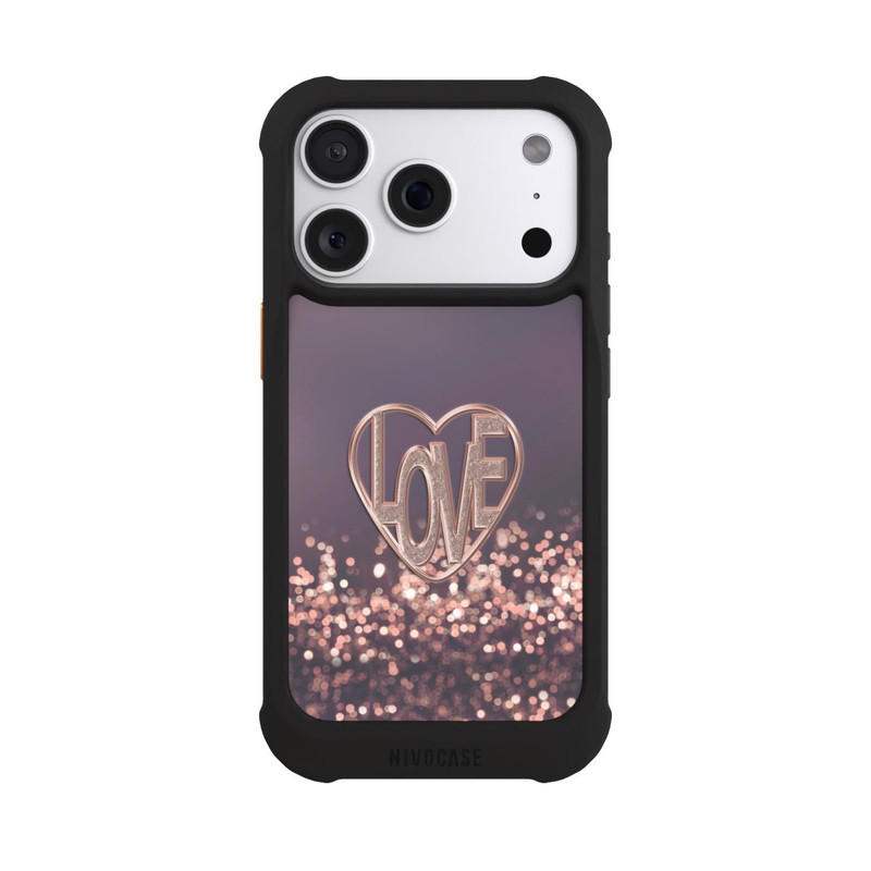 iPhone 18 Pro NIVOmax LOVE Glitzerrosa