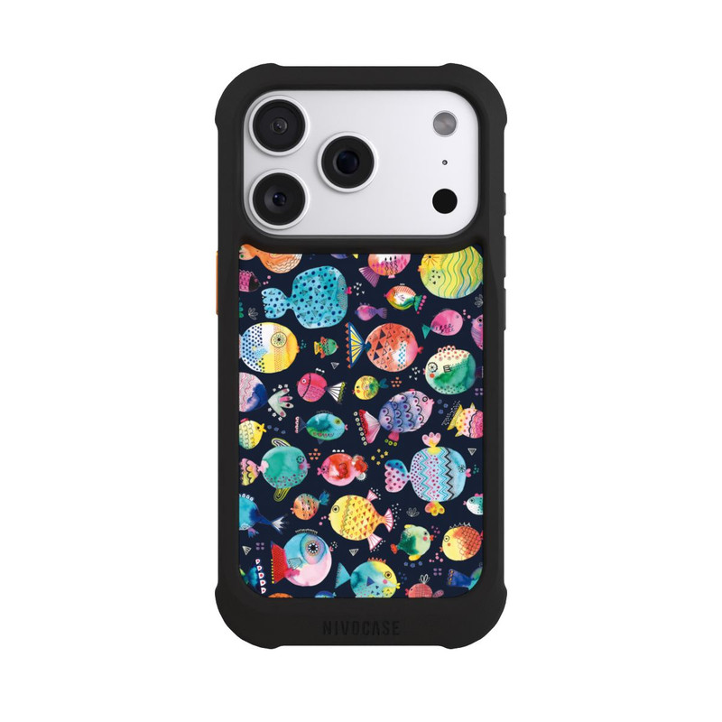 iPhone 18 Pro NIVOmax Strandkugelfische Kinder Marineblau