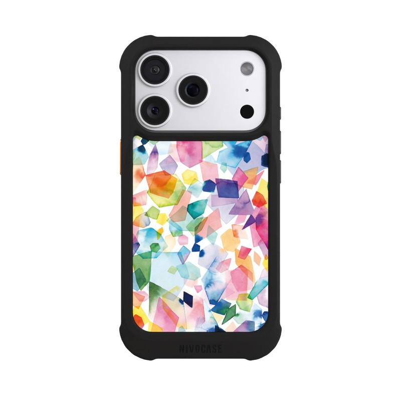 iPhone 18 Pro NIVOmax Bunte Aquarelledelsteine ​​und Diamanten