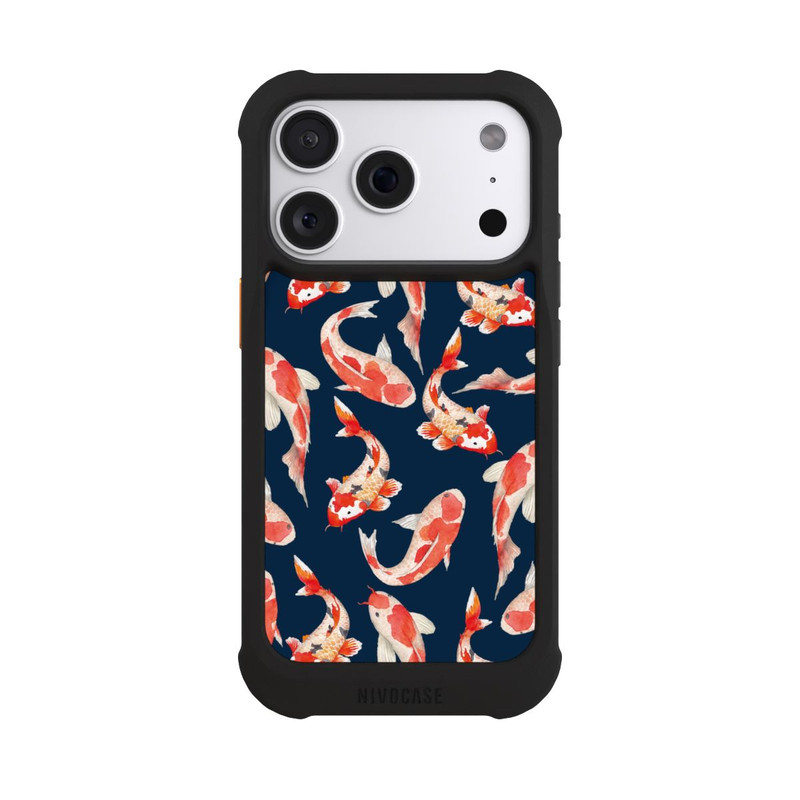 iPhone 18 Pro NIVOmax Koi auf blauem Hintergrund