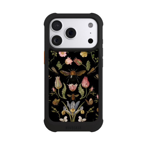Apple iPhone 18 Pro NIVOmax Wildblumen und Biene Schwarz