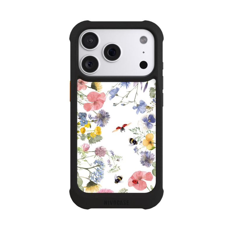 iPhone 18 Pro NIVOmax Bunte Frühlingsblumen und Bienen