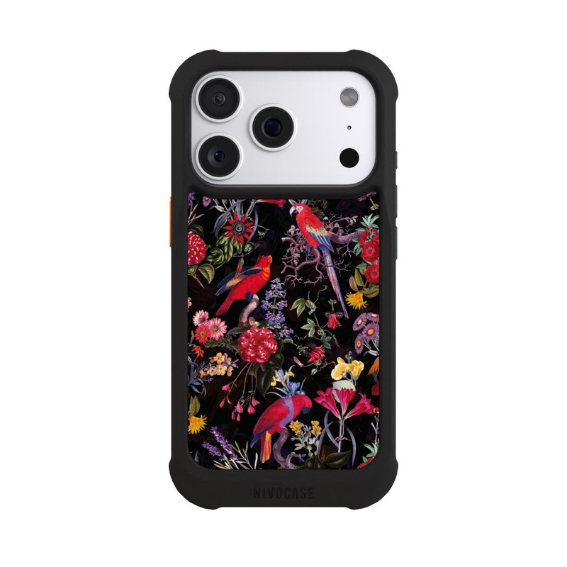 iPhone 18 Pro NIVOmax Dark Flowers and Parrots