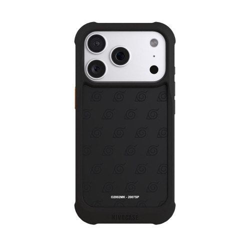 Apple iPhone 18 Pro NIVOmax Schwarzes Konoha-Muster Transparent