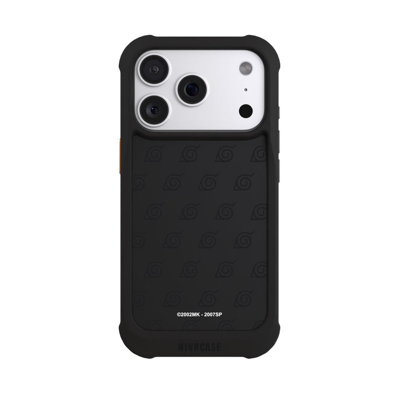 iPhone 18 Pro NIVOmax Schwarzes Konoha-Muster Transparent