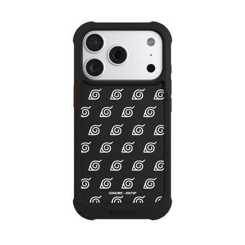 Apple iPhone 18 Pro NIVOmax Weißes Konoha-Muster Transparent