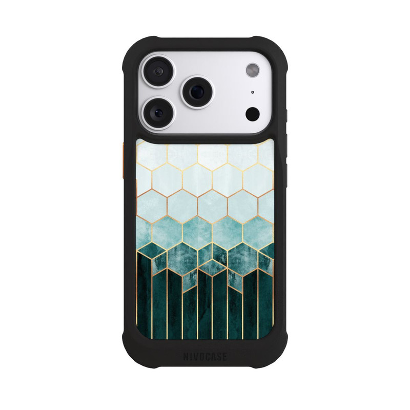 iPhone 18 Pro NIVOmax Blaugrüne Sechsecke