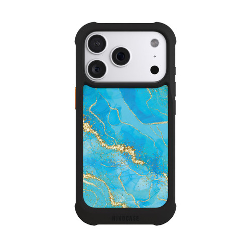 Apple iPhone 18 Pro NIVOmax Türkis-goldene Tapete