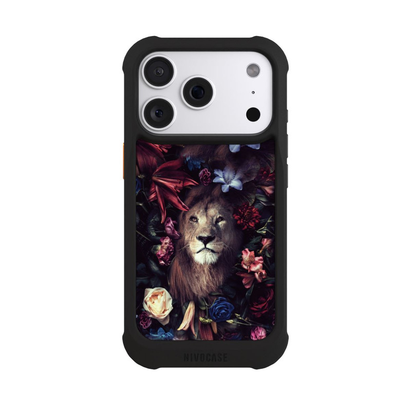 iPhone 18 Pro NIVOmax Löwe Blumenrahmen