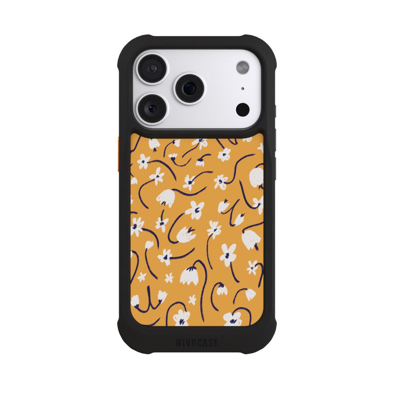 iPhone 18 Pro NIVOmax Kleine Blumen Muster Gelb