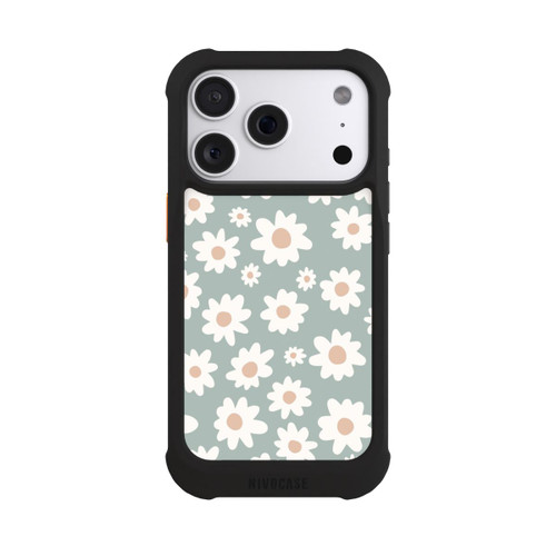 Apple iPhone 18 Pro NIVOmax Gänseblümchen Muster grün