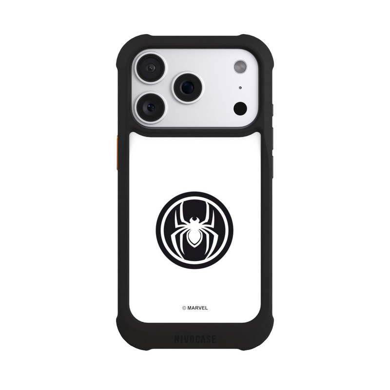 iPhone 18 Pro NIVOmax Spider-Man Logo White