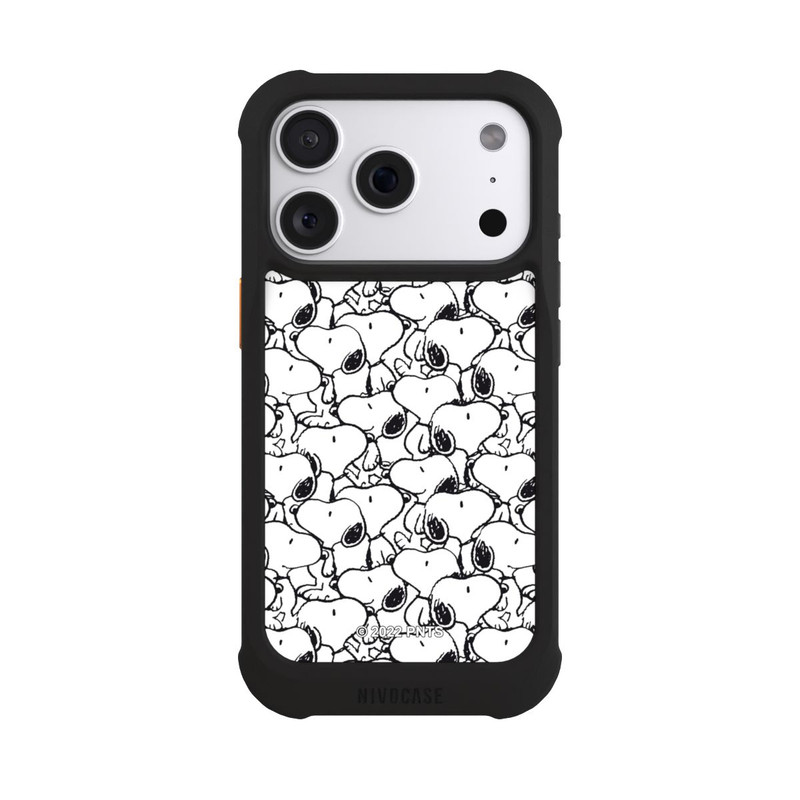 iPhone 18 Pro NIVOmax Snoopy Pattern Noir & Blanc
