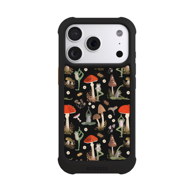 iPhone 18 Pro NIVOmax Yoga-Frösche mit Pilzen