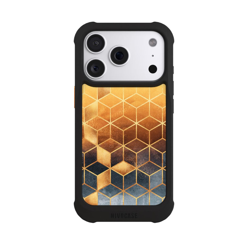 iPhone 18 Pro NIVOmax Würfel goldener Farbverlauf