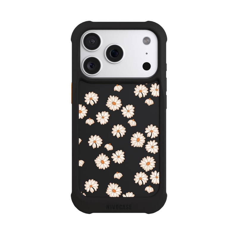 iPhone 18 Pro NIVOmax Fond Flower Power blanc