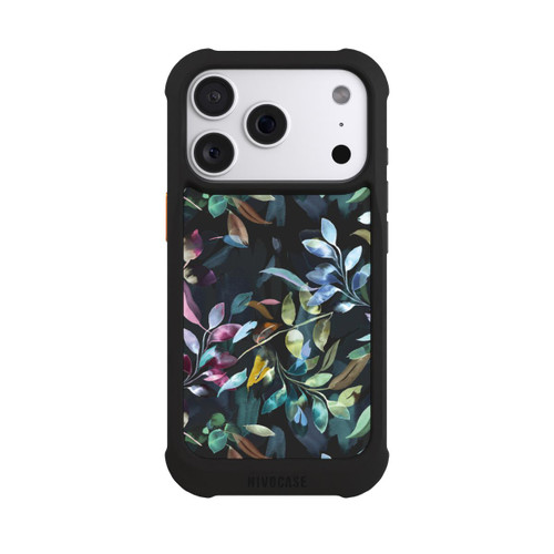 Apple iPhone 18 Pro NIVOmax Mystische Aquarellblätter schwarz