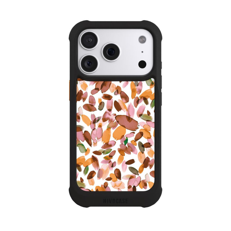 iPhone 18 Pro NIVOmax Watercolor Petal Stains Orange