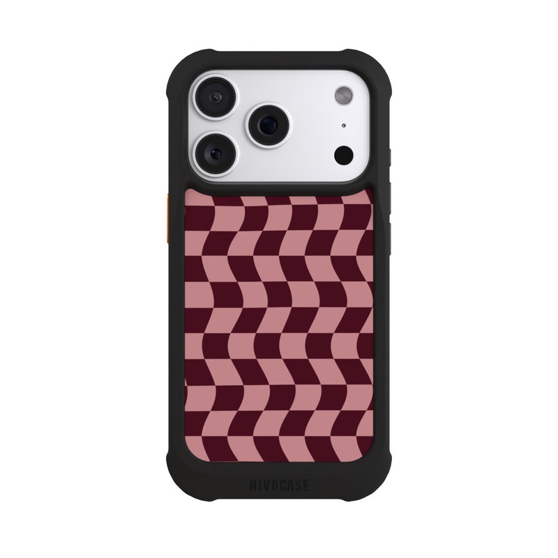 iPhone 18 Pro NIVOmax Damier rouge-rose