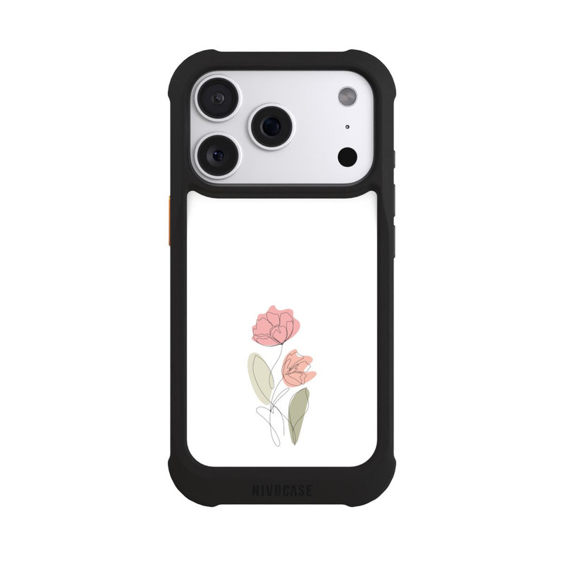 iPhone 18 Pro NIVOmax Flower Line Art Red