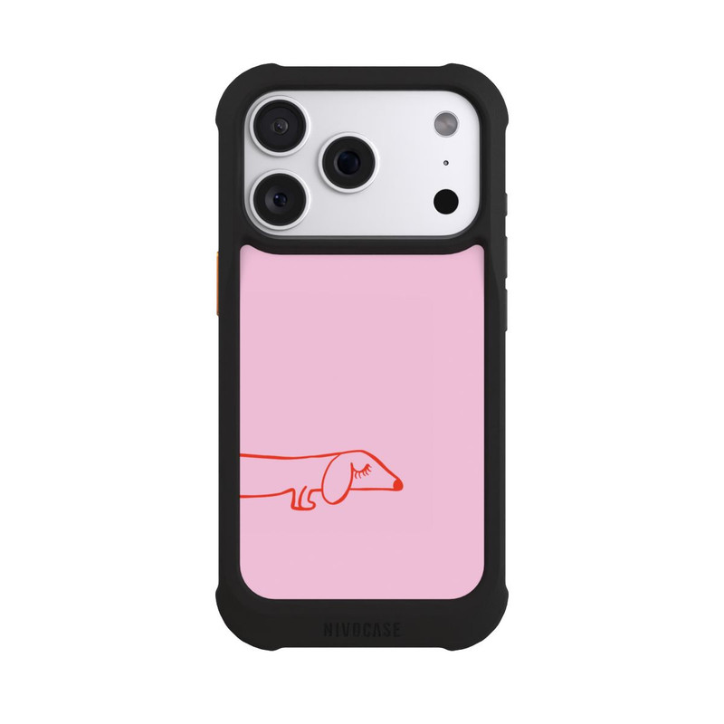 iPhone 18 Pro NIVOmax Dachshund Illustration Pink