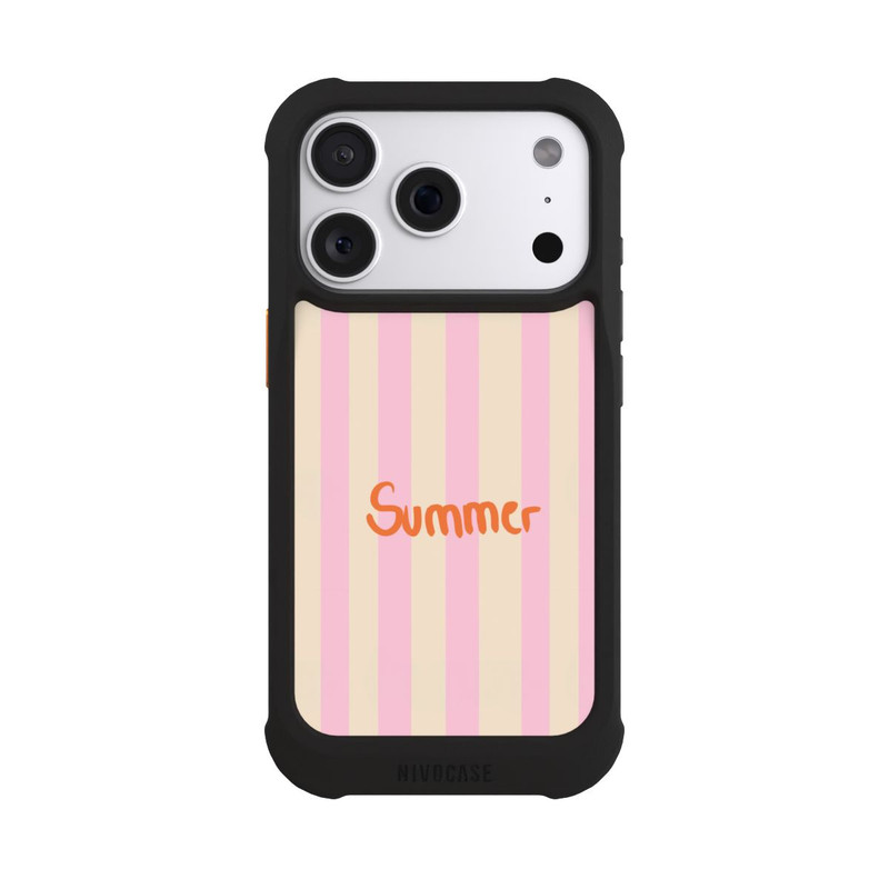 iPhone 18 Pro NIVOmax Summer Pink And Orange Stripes