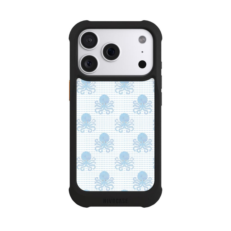 iPhone 18 Pro NIVOmax Blue Watercolor Octopus
